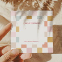 Checked Earring Display Card