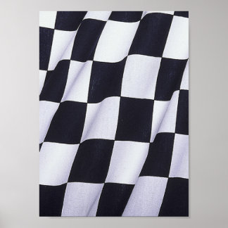 Checked Flags Poster