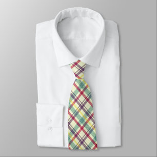 Checked Fun Print Necktie Krawatte