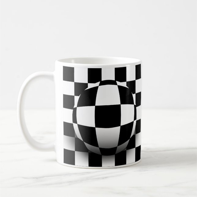 Checked Illusion Kaffeetasse (Links)