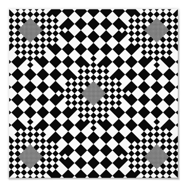 Checked Illusion von Kenneth Yoncich Fotodruck (Vorne)