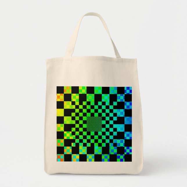 Checked Illusion von Kenneth Yoncich Tragetasche (Vorne)