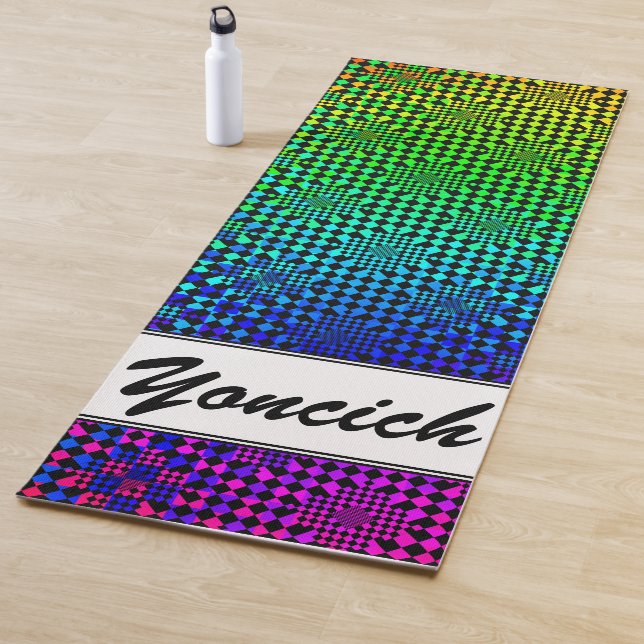 Checked Illusion von Kenneth Yoncich Yogamatte (Beispiel)