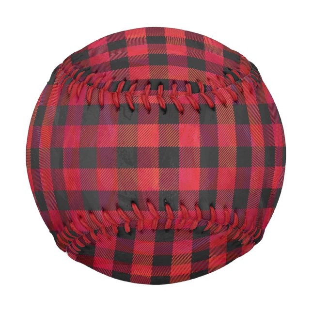 Checked Kariert Red and Black Baseball (Rückseite)