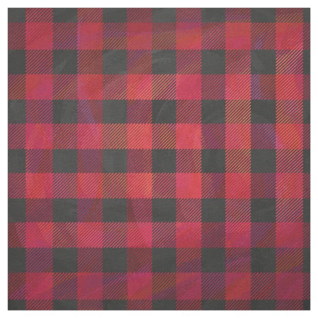 Checked Kariert Red and Black Stoff (Muster)
