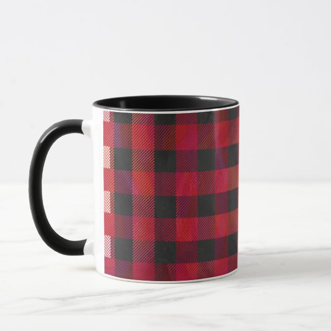 Checked Kariert Red and Black Tasse (Links)