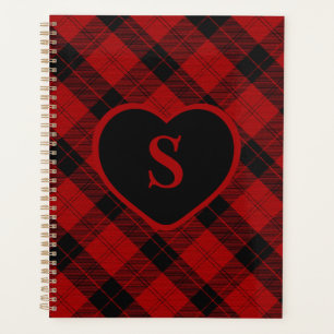 Checked Monogram Christmas Red Buffalo Kariert Planer