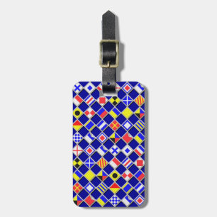 Checked Nautic Signal Flags Gepäckanhänger