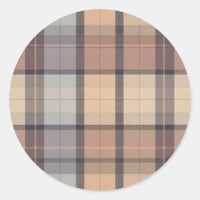 Checked Runder Aufkleber (Vorderseite)