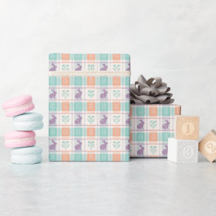 Checker Karierter Ostern Geschenkpapier