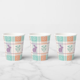 Checker Karierter Ostern Pappbecher
