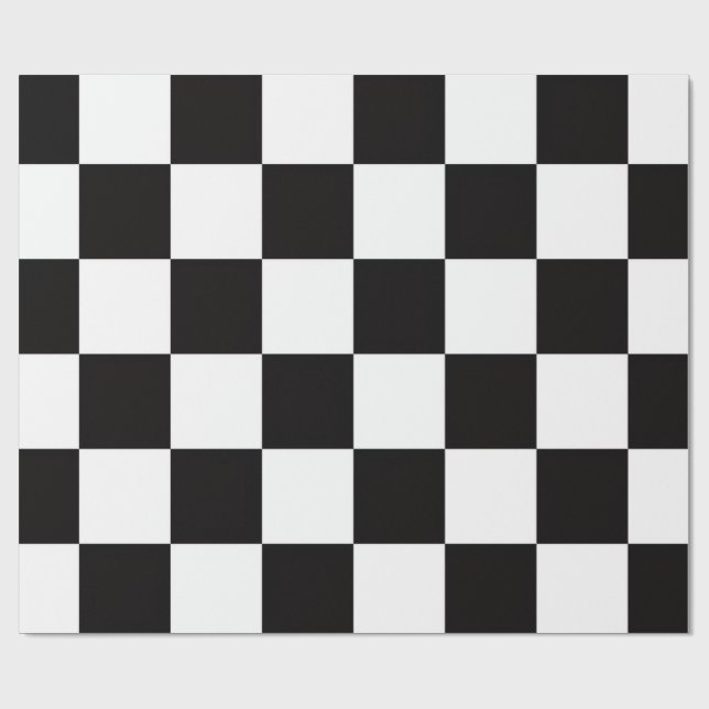 Checkerboard Home Rug of the Classic Elegance Geschenkpapier (Flach)