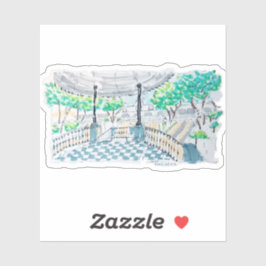 Checkerboard Kiosk Park View Aufkleber