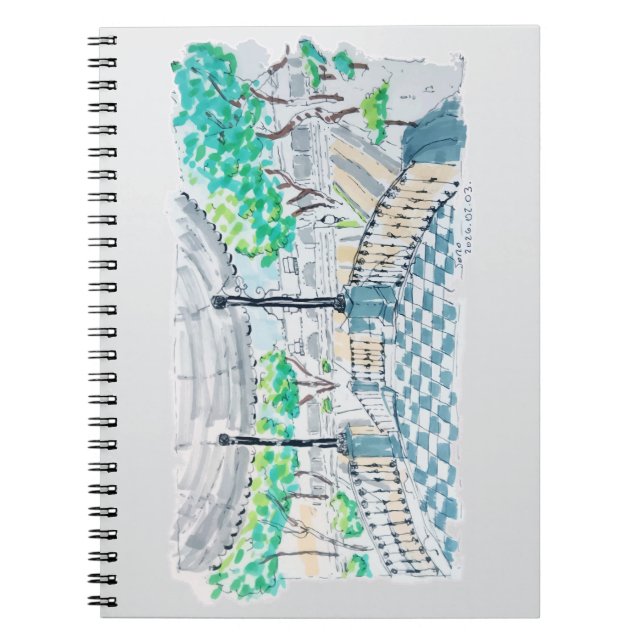 Checkerboard Kiosk Park View Notizblock (Vorderseite)