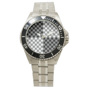CHECKERBOARD PATTERN ARMBANDUHR