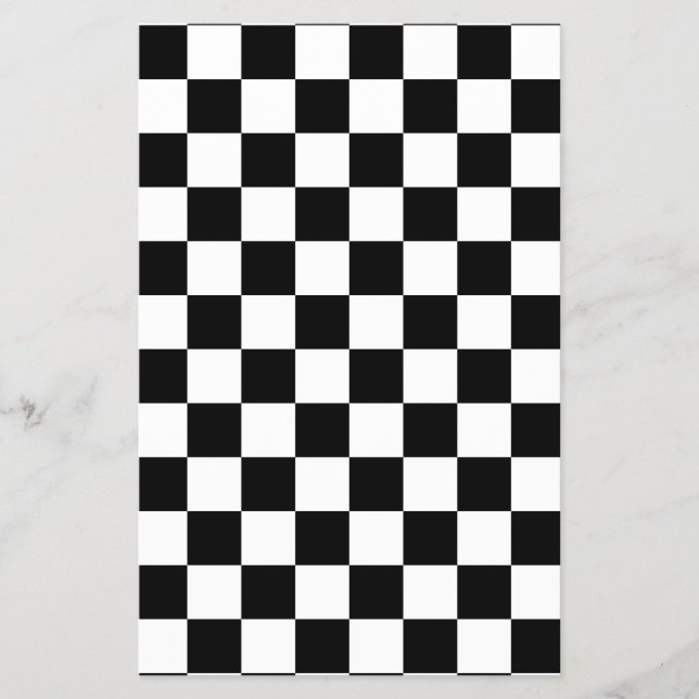 Checkerboard pattern black and white flyer (Vorne)