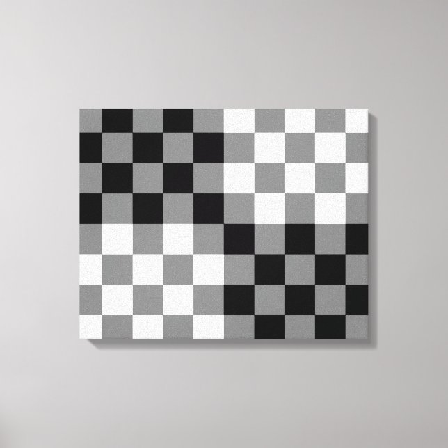 CHECKERBOARD PATTERN LEINWANDDRUCK (Vorderseite)