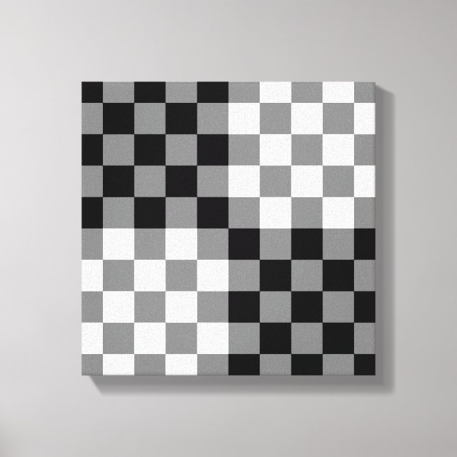CHECKERBOARD PATTERN LEINWANDDRUCK (Vorderseite)