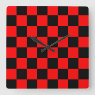 CHECKERBOARD QUADRATISCHE WANDUHR