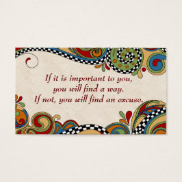 Checkerboard Whimsy Affirmation/Visitenkarten
