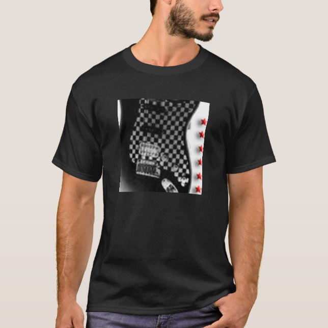 checkerboarded Gitarre T-Shirt (Vorderseite)