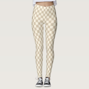 Checkerd taupe Leggings