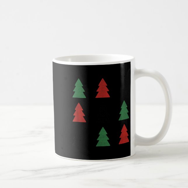 Checkered Christmas Tree Graphic Crewneck Swea Fun Kaffeetasse (Rechts)