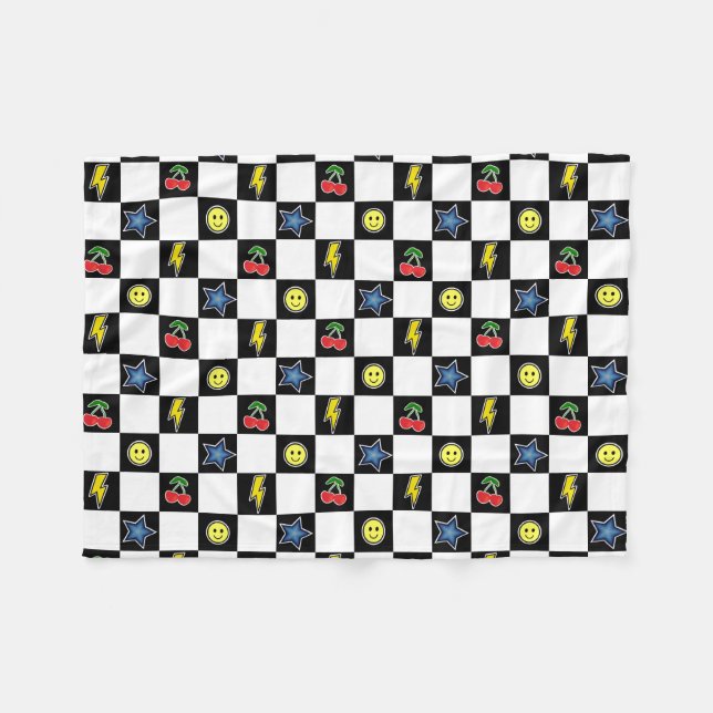 Checkered Dude Blanket Fleecedecke (Vorderseite (Horizontal))