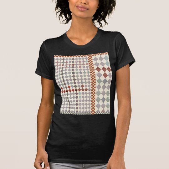 "Checkered Entwurf" 3, feiner Jersey-T - Shirt