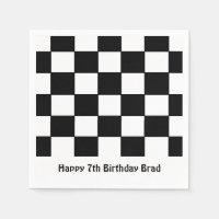 "Checkered Flag" Papier Napkins