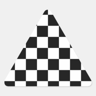 Checkered Flagge, die Dreieckiger Aufkleber