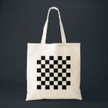 Checkered Flagge, die Tragetasche<br><div class="desc">Die Checkered Flagge,  die Entwurfs-Schach-Schachbrett-Schachbrett läuft,  quadriert Auto-Boden-Matte.  Mosaikfliesen-Musterfahrer des klassischen checkered Flaggenrennensiegers Schwarzweiss-,  checkered,  Quadrate,  Mosaik,  laufend,  Sieger,  Schach,  Schachbrett,  Schachbrett,  Schwarzes,  weiß</div>