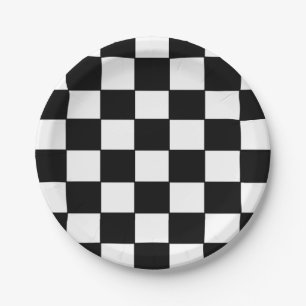 "Checkered Flaggen-" Papier-Teller Pappteller