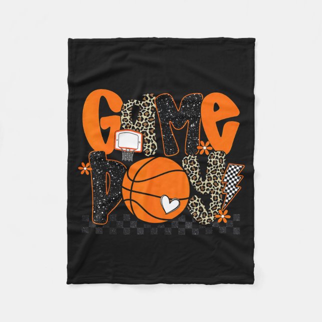 Checkered Game Day Basketball Srts Lover Men Women Fleecedecke (Vorderseite)