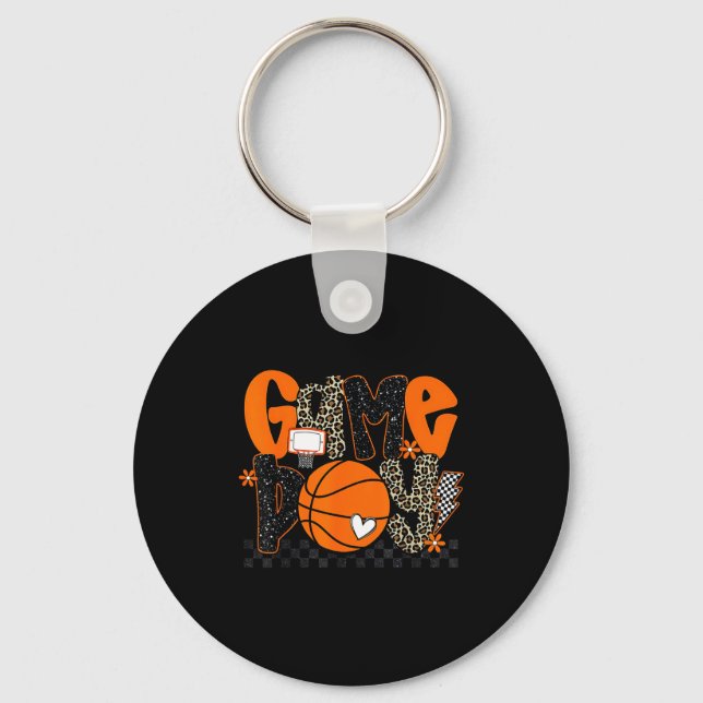 Checkered Game Day Basketball Srts Lover Men Women Schlüsselanhänger (Vorderseite)