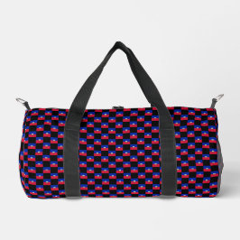 Checkered Haiti Flag Muster Duffle Bag