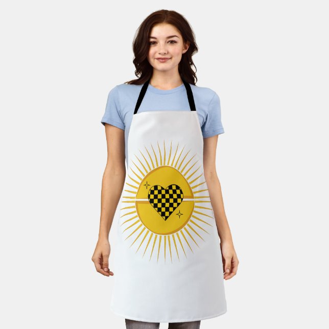 Checkered Heart of the Golden Sun Apron  Schürze (Getragen)