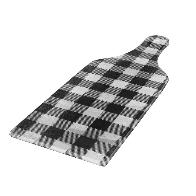 Checkered kariertes Schwarzweiss Schneidebrett (Ecke)
