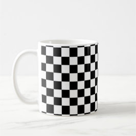Checkered klassische Schwarzweiss-Tasse Kaffeetasse