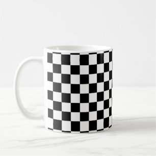 Checkered klassische Schwarzweiss-Tasse Kaffeetasse