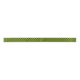 Checkered Limones Grünes und schwarz Satinband