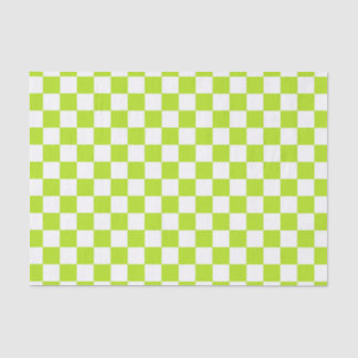 Checkered Limones Grünes und Weiß Seidenpapier