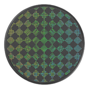 Checkered Moire von Kenneth Yoncich Eishockey Puck