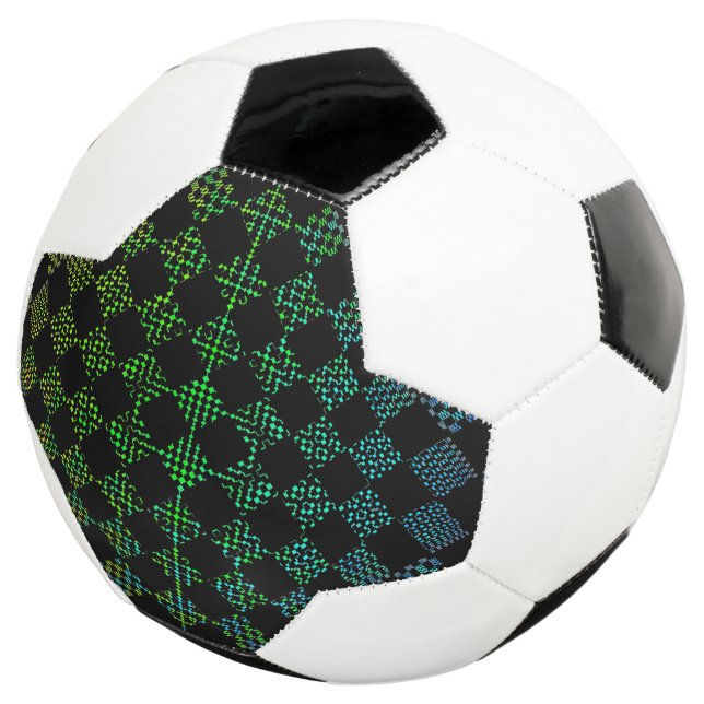 Checkered Moire von Kenneth Yoncich Fußball (Dreiviertel)