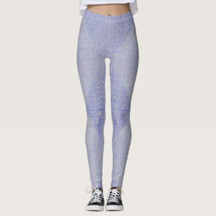 Checkered Net pattern 02 LGrey BG Leggings