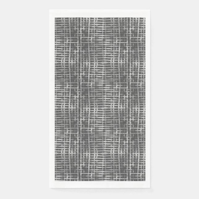 Checkered Pattern.06 DGrey BG Serviette (Vorderseite)