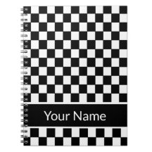 Checkered personalisierter Schwarzweiss-Name