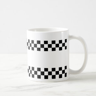 Checkered Schachbrett-Schwarz-weiße Tasse