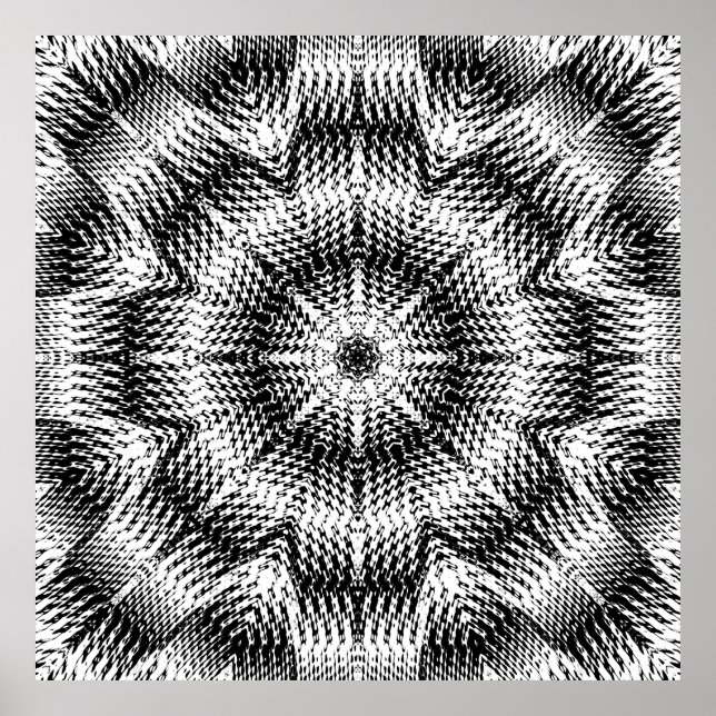 Checkered Wave Distortions 8xMirror Poster (Vorne)