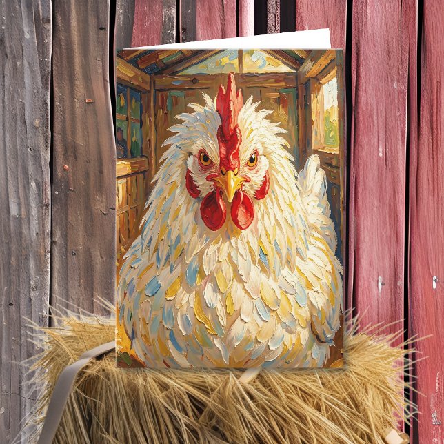 Checking on You | Funny Chicken Karte (Von Creator hochgeladen)